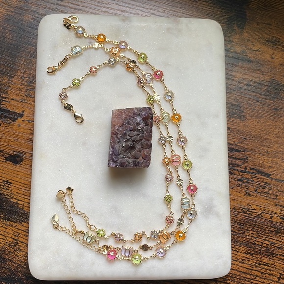 Barzel Jewelry 18k Gold Plated Multicolor Crystal Anklet -New! - Picture 4 of 9